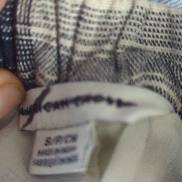 American Eagle Blue Paid Sailor Type Wide Leg Crop Pants - Picture 8 of 9